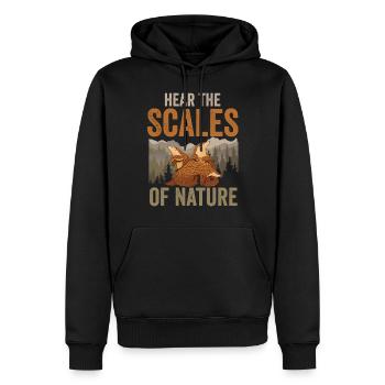 Amoureux des écailles de la nature pangolins - Sweat à capuche Premium bio Homme - noir - Devant - Nico (187cm)