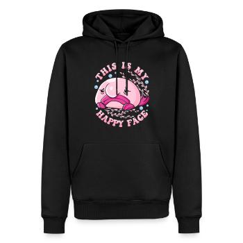 Costume de Blobfish - Visage de poisson Blob laid - - Sweat à capuche Premium bio Homme - noir - Devant - Nico (187cm)