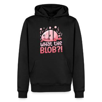 Costume de Blobfish - Visage de poisson Blob laid - - Sweat à capuche Premium bio Homme - noir - Devant - Nico (187cm)