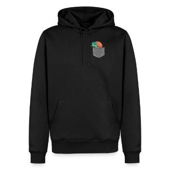 Sea Turtle Tortoise Pocket - Männer Premium Bio Hoodie - Schwarz - Vorne - Nico (187cm)