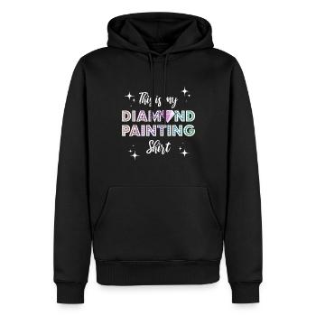 Chemise de peinture au diamant - Sweat à capuche Premium bio Homme - noir - Devant - Nico (187cm)