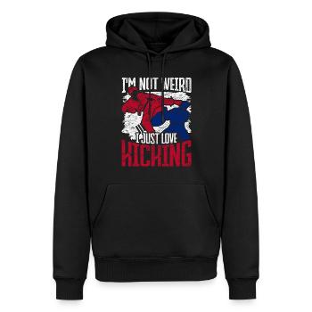 Tang alors je ne suis pas bizarre j’adore donner des coups de pied - Sweat à capuche Premium bio Homme - noir - Devant - Nico (187cm)