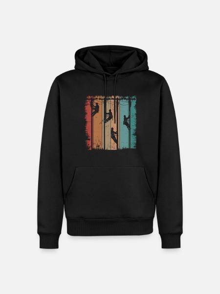 Retro Line Installer Gift Men - Men’s Premium Organic Hoodie - black