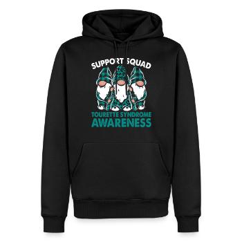Support Squad Tourette Syndrome Awareness Month - Men’s Premium Organic Hoodie - black - Front - Nico (187cm)