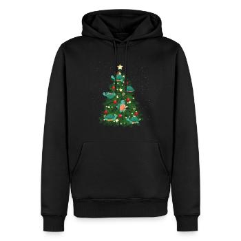 Sea Turtle Tortoise Christmas Tree - Männer Premium Bio Hoodie - Schwarz - Vorne - Nico (187cm)