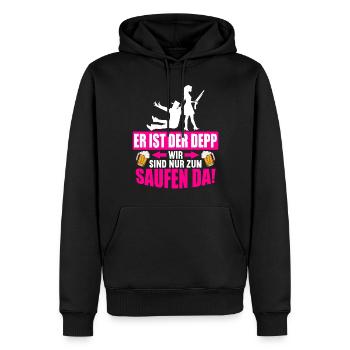 Junggesellenabschied Poltern Polterabend JGA - Männer Premium Bio Hoodie - Schwarz - Vorne - Nico (187cm)