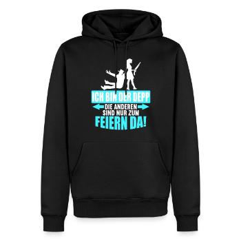 Junggesellenabschied Poltern Polterabend JGA - Männer Premium Bio Hoodie - Schwarz - Vorne - Nico (187cm)
