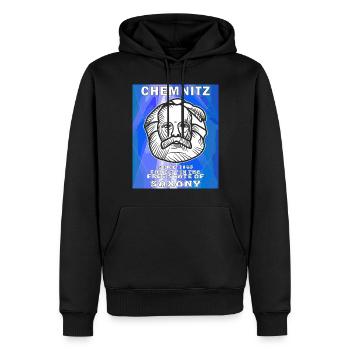 CHEMNITZ LA VILLE DANS L’ÉTAT LIBRE DE SAXE - Sweat à capuche Premium bio Homme - noir - Devant - Nico (187cm)