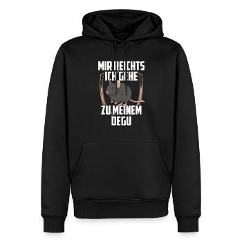 Gehe zu meinem Degu Nagetier Stauchratte - Männer Premium Bio Hoodie - Schwarz - Vorne - Nico (187cm)