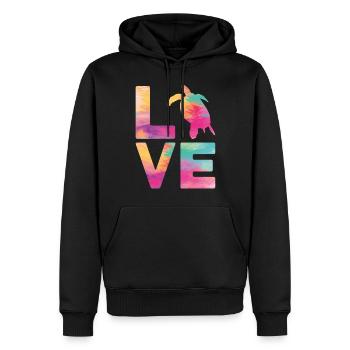 Sea Turtle Tortoise Love - Männer Premium Bio Hoodie - Schwarz - Vorne - Nico (187cm)