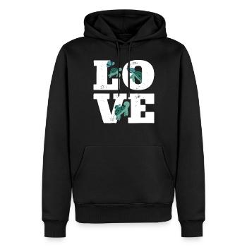 Sea Turtle Tortoise Love - Männer Premium Bio Hoodie - Schwarz - Vorne - Nico (187cm)