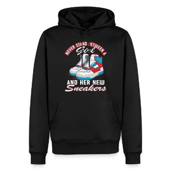 « Sneaker Mom » Chaussure Drôle - Sweat à capuche Premium bio Homme - noir - Devant - Nico (187cm)