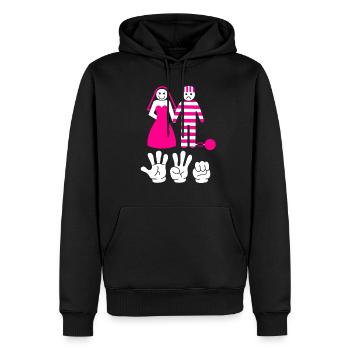 Enterrement de vie de garçon et de jeune fille enterrement de vie de garçon hommes - Sweat à capuche Premium bio Homme - noir - Devant - Nico (187cm)