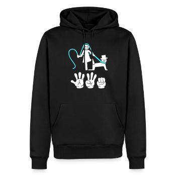 Enterrement de vie de garçon et de jeune fille enterrement de vie de garçon hommes - Sweat à capuche Premium bio Homme - noir - Devant - Nico (187cm)
