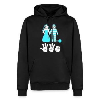 Enterrement de vie de garçon et de jeune fille enterrement de vie de garçon hommes - Sweat à capuche Premium bio Homme - noir - Devant - Nico (187cm)