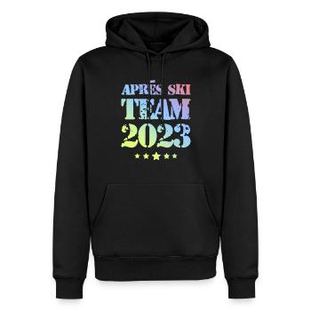 Apres Ski 2023 - Männer Premium Bio Hoodie - Schwarz - Vorne - Nico (187cm)