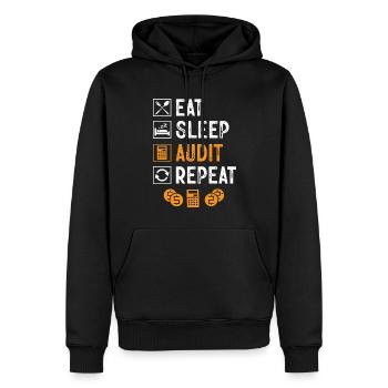 Eat Sleep Audit Repeat Cpa Buchhalter - Männer Premium Bio Hoodie - Schwarz - Vorne - Nico (187cm)