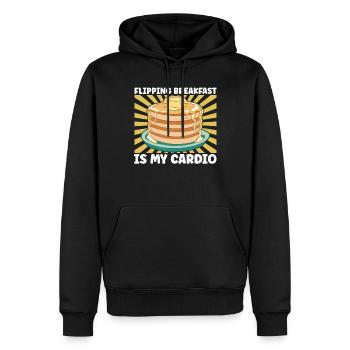Pancake Breakfast - Männer Premium Bio Hoodie - Schwarz - Vorne - Nico (187cm)