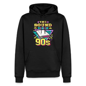 90er Nostalgie Retro 90er Einwahl Internet Vintage - Männer Premium Bio Hoodie - Schwarz - Vorne - Nico (187cm)