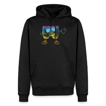 Drôle de Conga Dab Dance Conga Drums - Sweat à capuche Premium bio Homme - noir - Devant - Nico (187cm)
