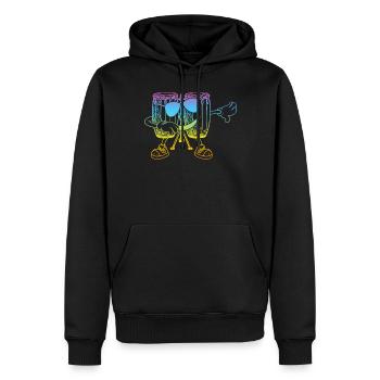 Conga Dab Dance Conga Drums Conga Batteur - Sweat à capuche Premium bio Homme - noir - Devant - Nico (187cm)