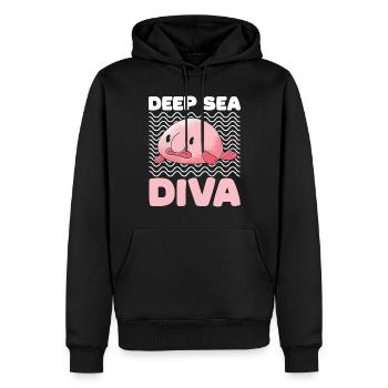 Meeresbiologe Tiefseefisch Blobfisch Ozean - Männer Premium Bio Hoodie - Schwarz - Vorne - Nico (187cm)