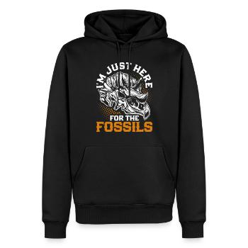 Paläontologe I'm Just Here For The Fossils - Männer Premium Bio Hoodie - Schwarz - Vorne - Nico (187cm)