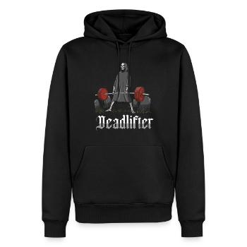 Deadlifter Skeleton Bodybuilding Fitness Workout - Sweat à capuche Premium bio Homme - noir - Devant - Nico (187cm)