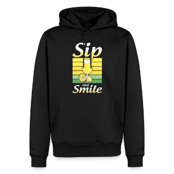 Limoncello italien Lover Liqueur de citron - Sweat à capuche Premium bio Homme - noir - Devant - Nico (187cm)