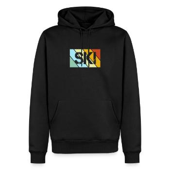 Ski Retro - Männer Premium Bio Hoodie - Schwarz - Vorne - Nico (187cm)