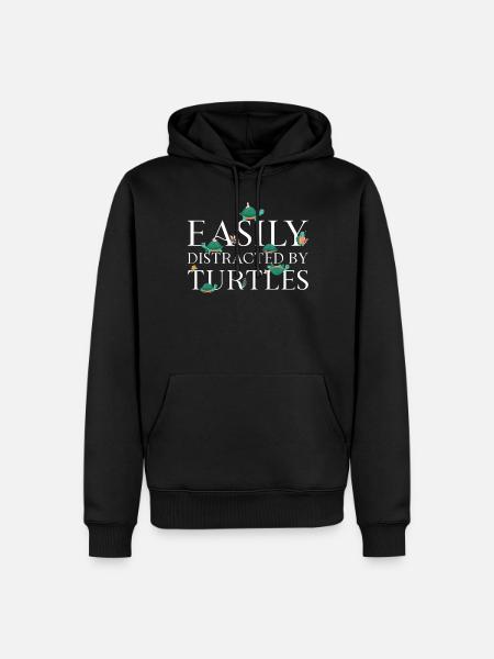 Sea Turtle Tortoise Easily - Men’s Premium Organic Hoodie - black