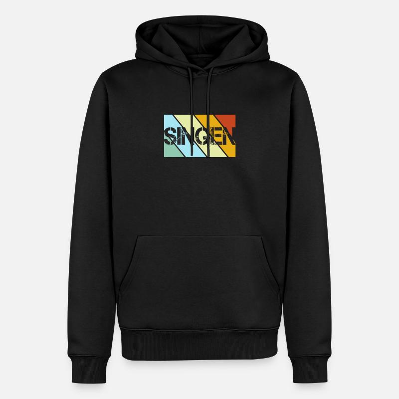 Chanter Rétro - Sweat à capuche Premium bio Homme - noir