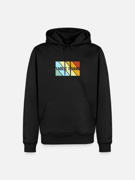 Table Tennis Retro - Men’s Premium Organic Hoodie - black