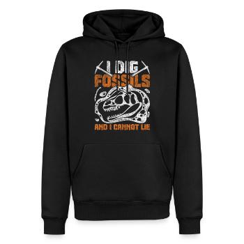 Paläontologe I Dig Fossils And I Cannot Lie - Männer Premium Bio Hoodie - Schwarz - Vorne - Nico (187cm)