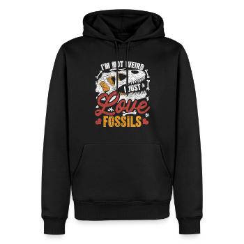 Paläontologie I'm Not Weird I Just Love Fossils - Männer Premium Bio Hoodie - Schwarz - Vorne - Nico (187cm)