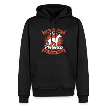 Ohne meinen Podenco spanischer Windhund - Männer Premium Bio Hoodie - Schwarz - Vorne - Nico (187cm)