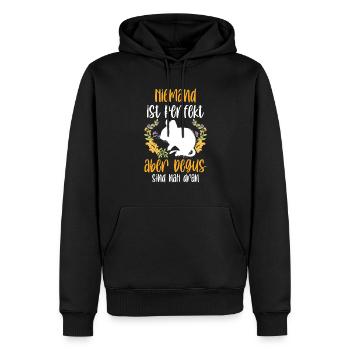 Degu ist nicht perfekt Nagetier Stauchratte - Männer Premium Bio Hoodie - Schwarz - Vorne - Nico (187cm)