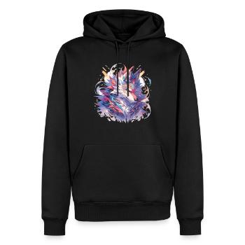 Renard Renard Renard Bébé Habitant de la forêt - Sweat à capuche Premium bio Homme - noir - Devant - Nico (187cm)