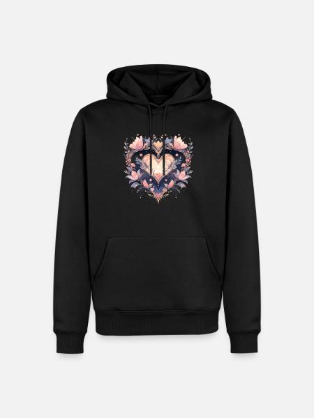 Lotus Blossom - Men’s Premium Organic Hoodie - black