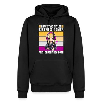 Console de jeu PC Gamer Girl Gamer Girl - Sweat à capuche Premium bio Homme - noir - Devant - Nico (187cm)
