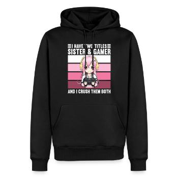 Console de jeu PC Gamer Girl Gamer Girl - Sweat à capuche Premium bio Homme - noir - Devant - Nico (187cm)