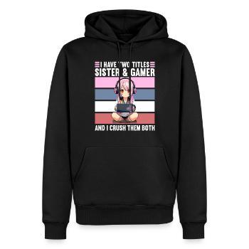 Console de jeu PC Gamer Girl Gamer Girl - Sweat à capuche Premium bio Homme - noir - Devant - Nico (187cm)
