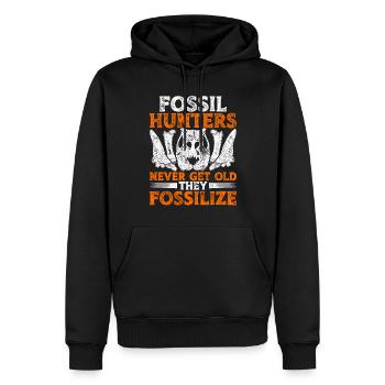 Fossil Hunters Never Get Old They Fossilize - Männer Premium Bio Hoodie - Schwarz - Vorne - Nico (187cm)