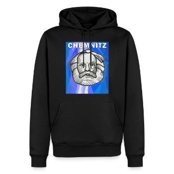 CHEMNITZ - Sweat à capuche Premium bio Homme - noir - Devant - Nico (187cm)