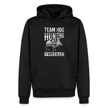 Schweinejagd-design Für Die Wildschweinjagd - Männer Premium Bio Hoodie - Schwarz - Vorne - Nico (187cm)