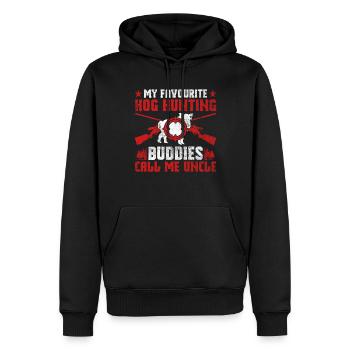 Hog Hunting Onkel Design Für Schweinejagd Onkel - Sweat à capuche Premium bio Homme - noir - Devant - Nico (187cm)