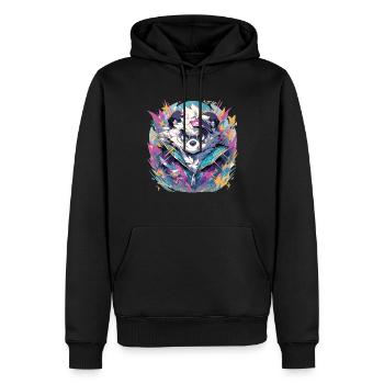 Panda Panda Ours Pandbaby Pandas - Sweat à capuche Premium bio Homme - noir - Devant - Nico (187cm)