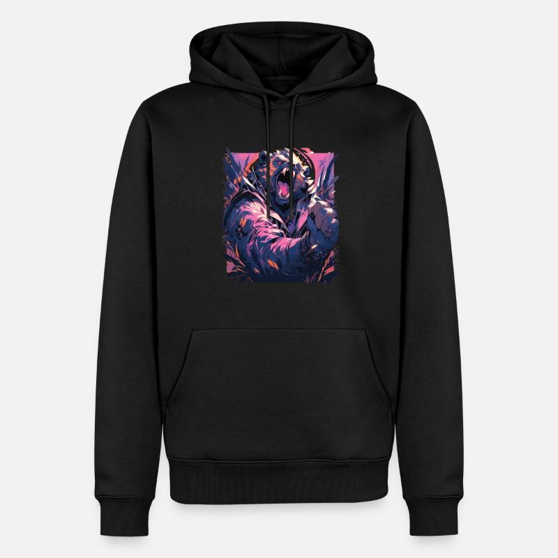 Panda - Sweat à capuche Premium bio Homme - noir