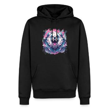 Panda Panda Tête Panda Ours Panda Panda Bébé - Sweat à capuche Premium bio Homme - noir - Devant - Nico (187cm)