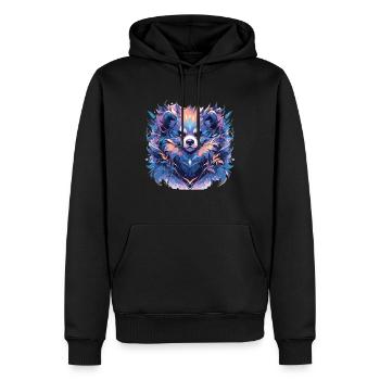 Panda Panda Tête Panda Ours Panda Panda Bébé - Sweat à capuche Premium bio Homme - noir - Devant - Nico (187cm)